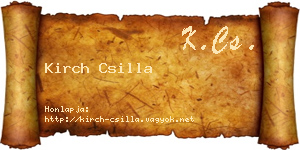 Kirch Csilla névjegykártya