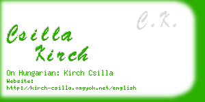 csilla kirch business card